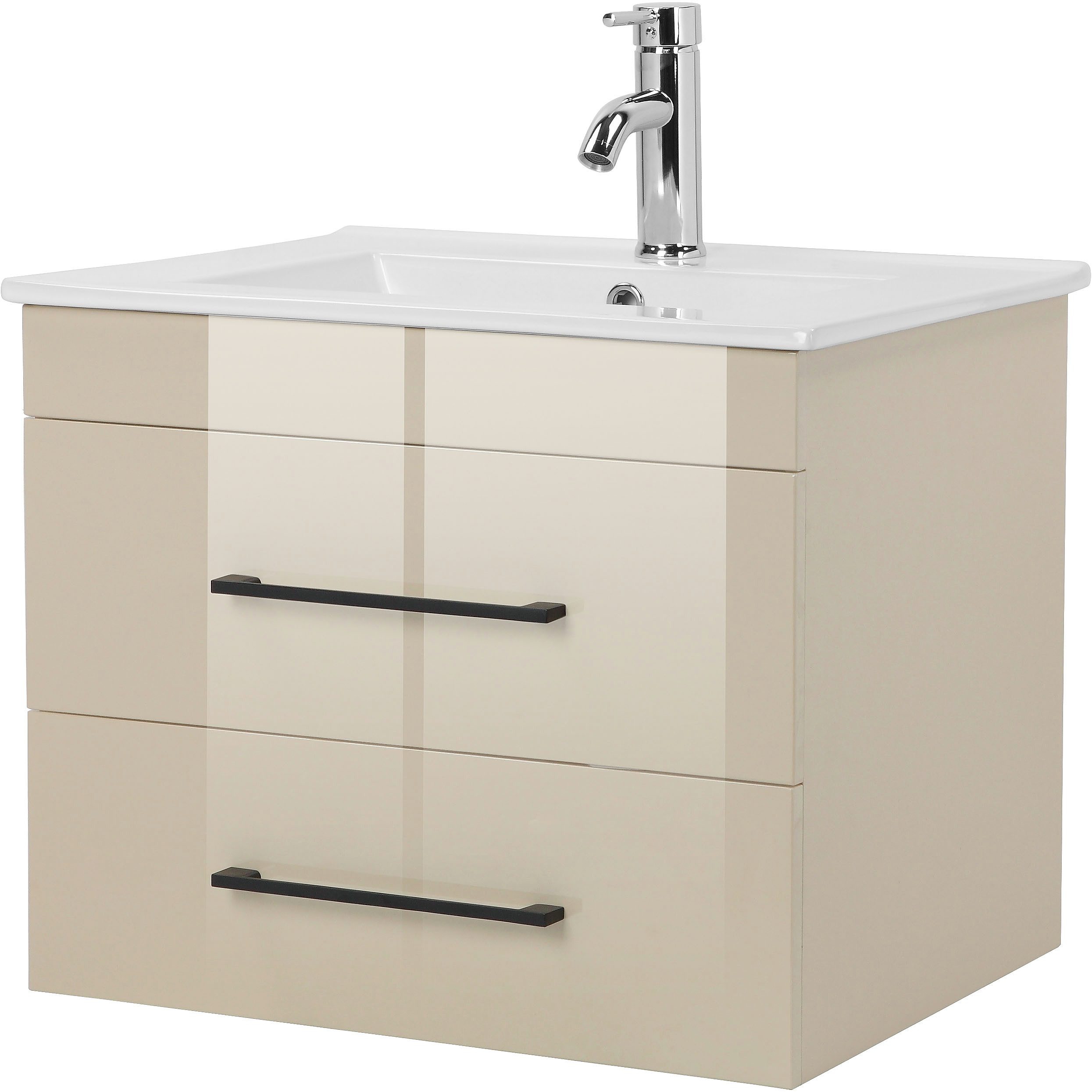 welltime Waschtisch Florenz Badschrank Badmöbel inkl. Waschbecken (Komplett günstig online kaufen