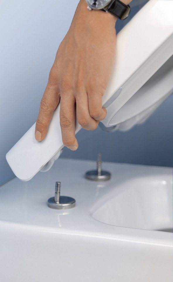 Thumbnail - Villeroy & Boch WC-Sitz Finion, Mit Absenkautomatik und QuickRelease 377 x 455 x 41 mm - Stone White