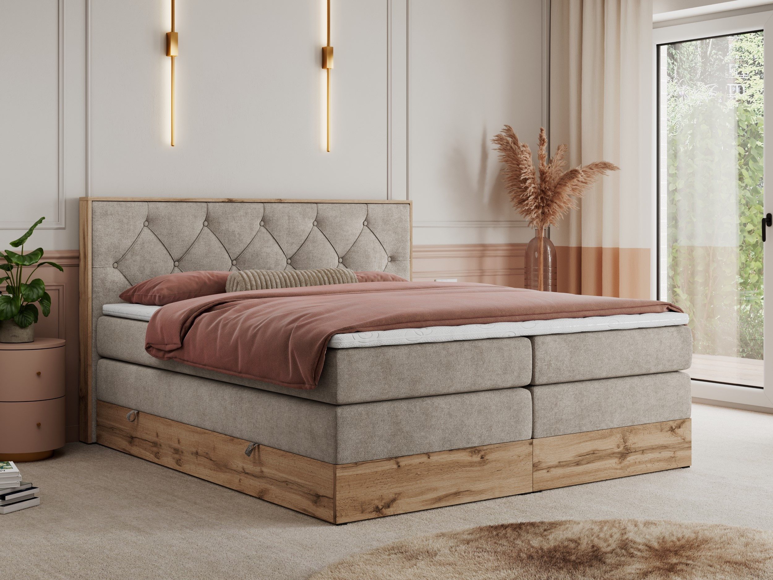 MKS MÖBEL Boxspringbett VENETO KING (Doppelbett, günstig online kaufen