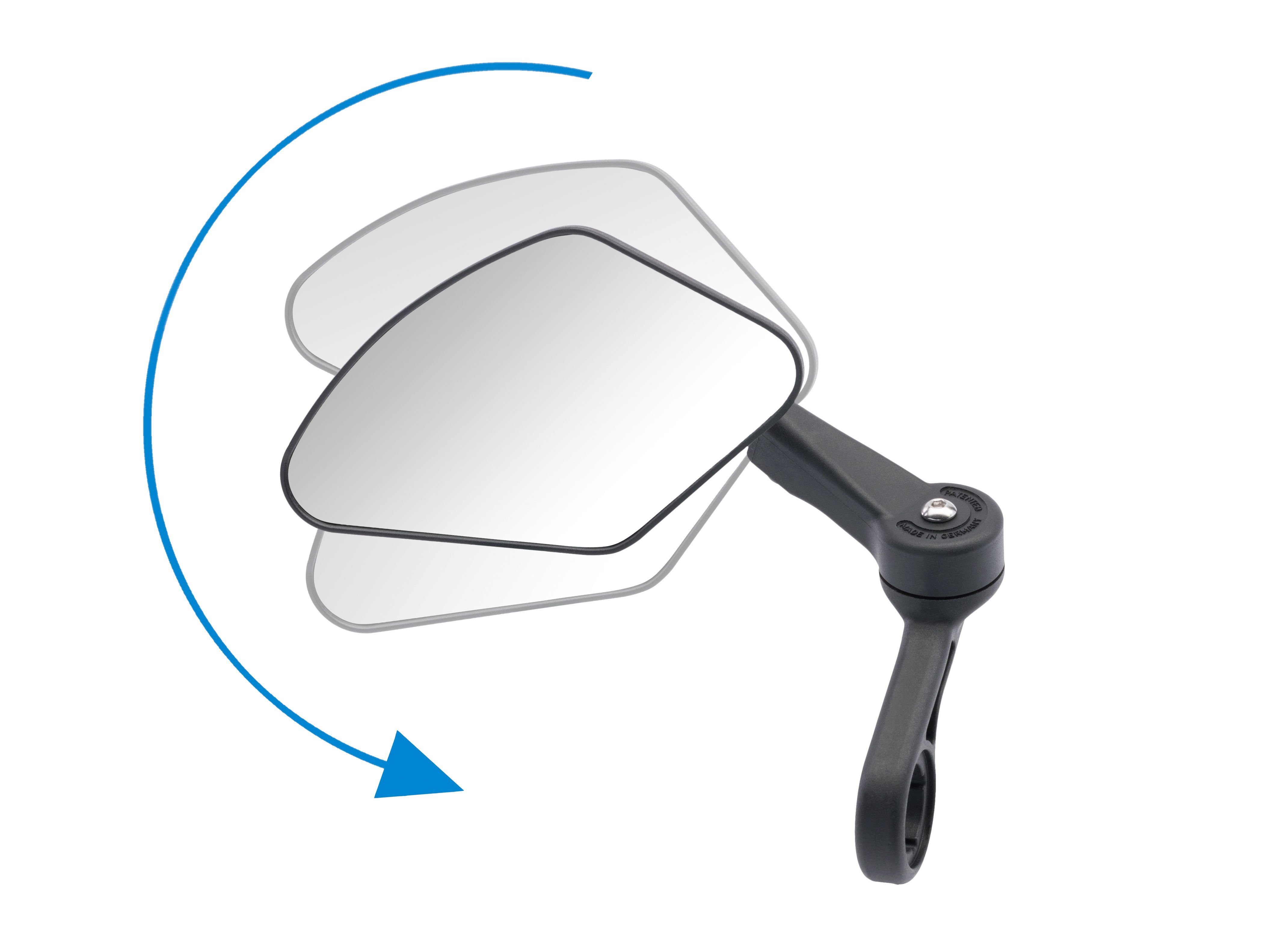 WEICON Fahrradspiegel Krampe Fahrradspiegel KF Cross TYP B Innenklemmung