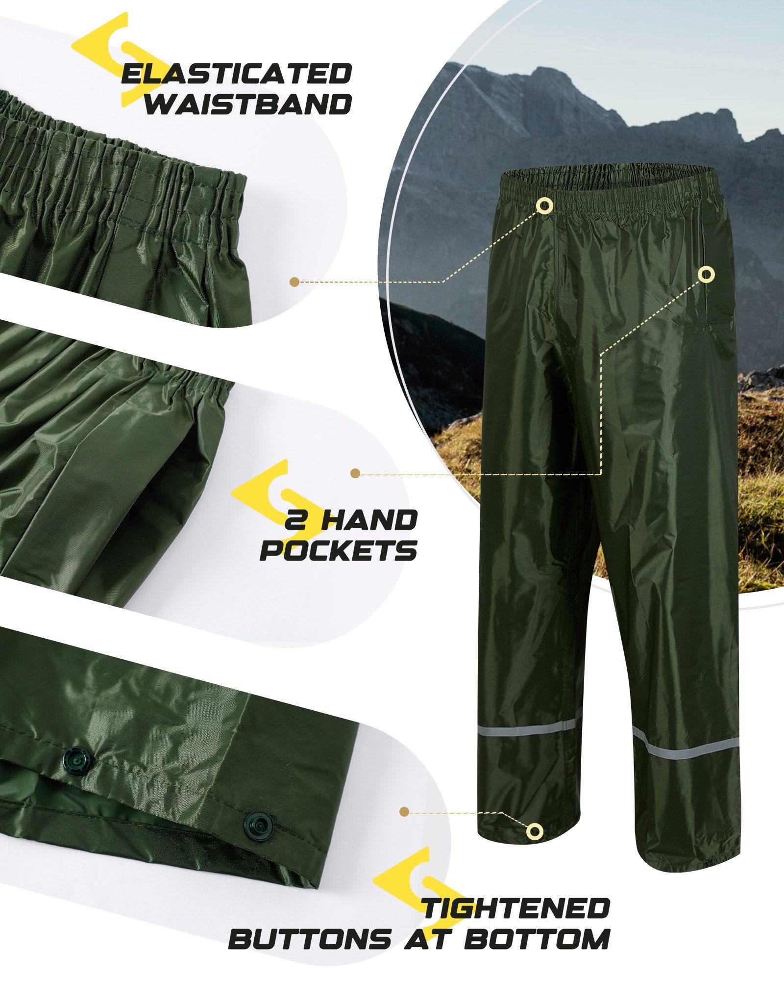 SCHEIBLER WORKWEAR Regenhose Basic wasserdicht 4.000 mm Wassersäule günstig online kaufen