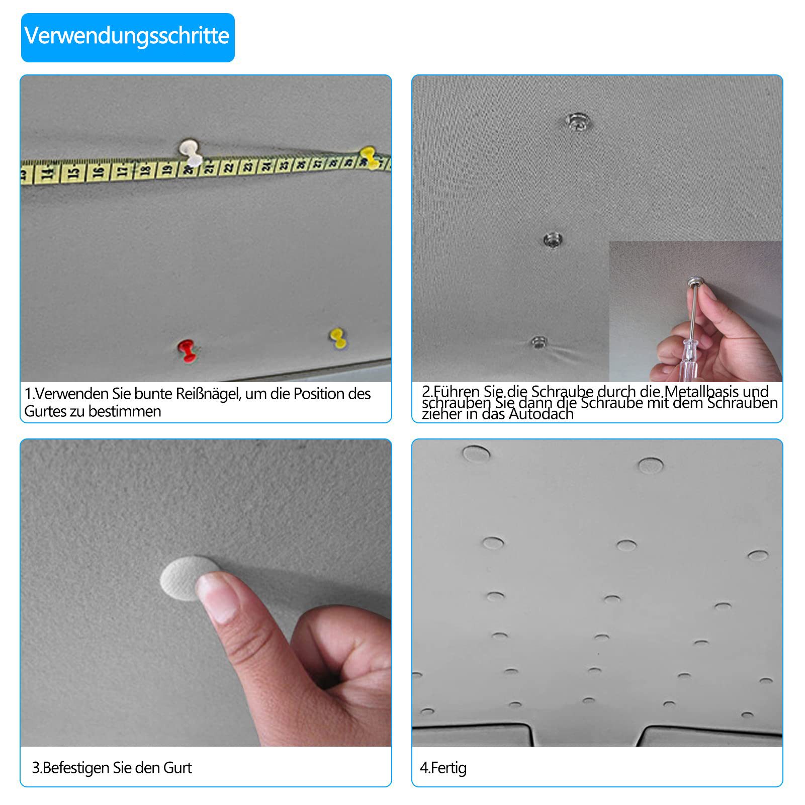 FOUORTUNATE-BEE Reparatur-Set 65 Stück Dachhimmel Reparatur Set, KFZ Reparatur Nieten,Auto Dachhimmel Reparatur Knopf,Auto Dach Nieten,Auto Dachhimmel Reparatur – Bild 5 von 5