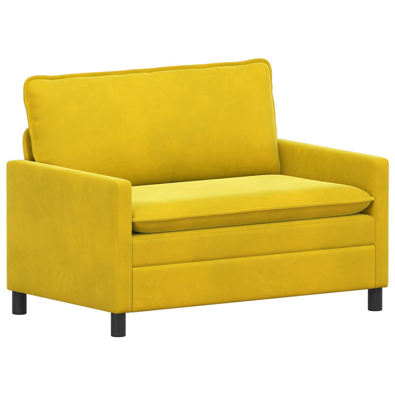 Sofa Sofa Gelb 126 x 81 x 87,5 cm Samt