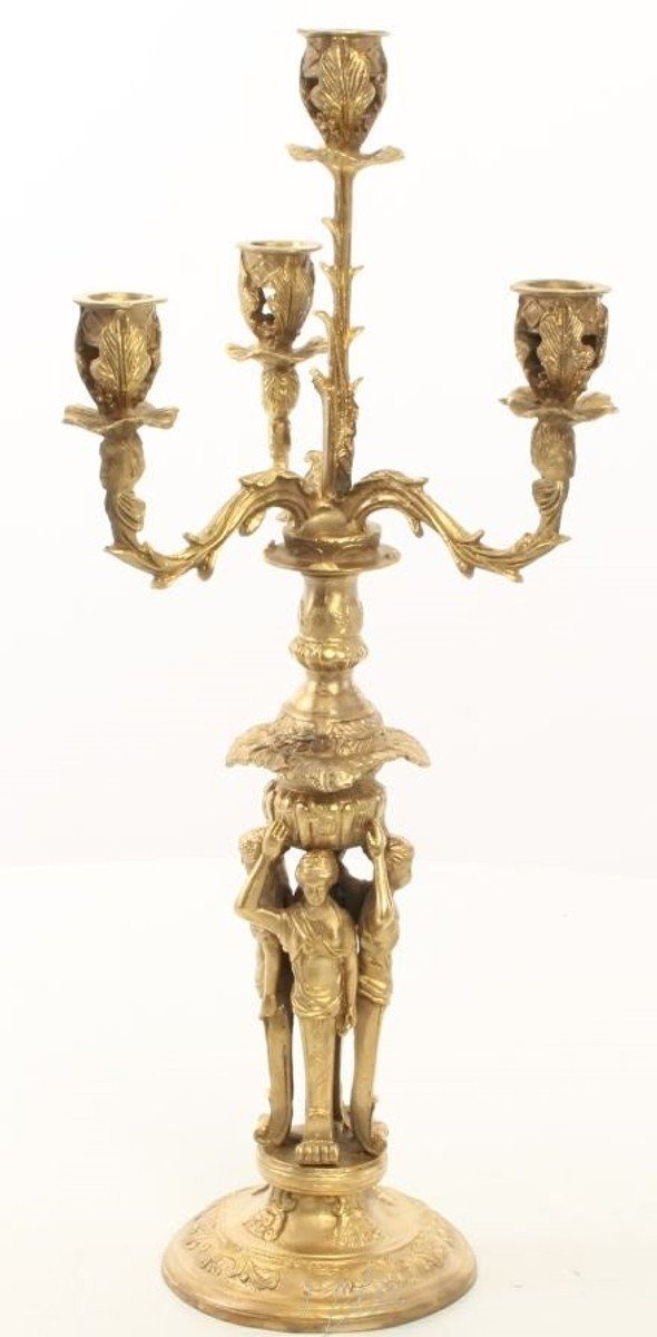 cm 42 Bronze Kerzenständer 16 vergoldeter x Barockstil Barock aus 16 Padrino Casa x Kerzenhalter H. - Gold Kerzenständer Set