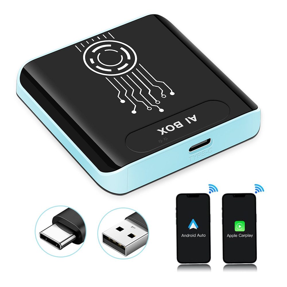 Wireless Apple Carplay & Android Auto Adapter, USB/Typ-C, Plug & Play Adapter