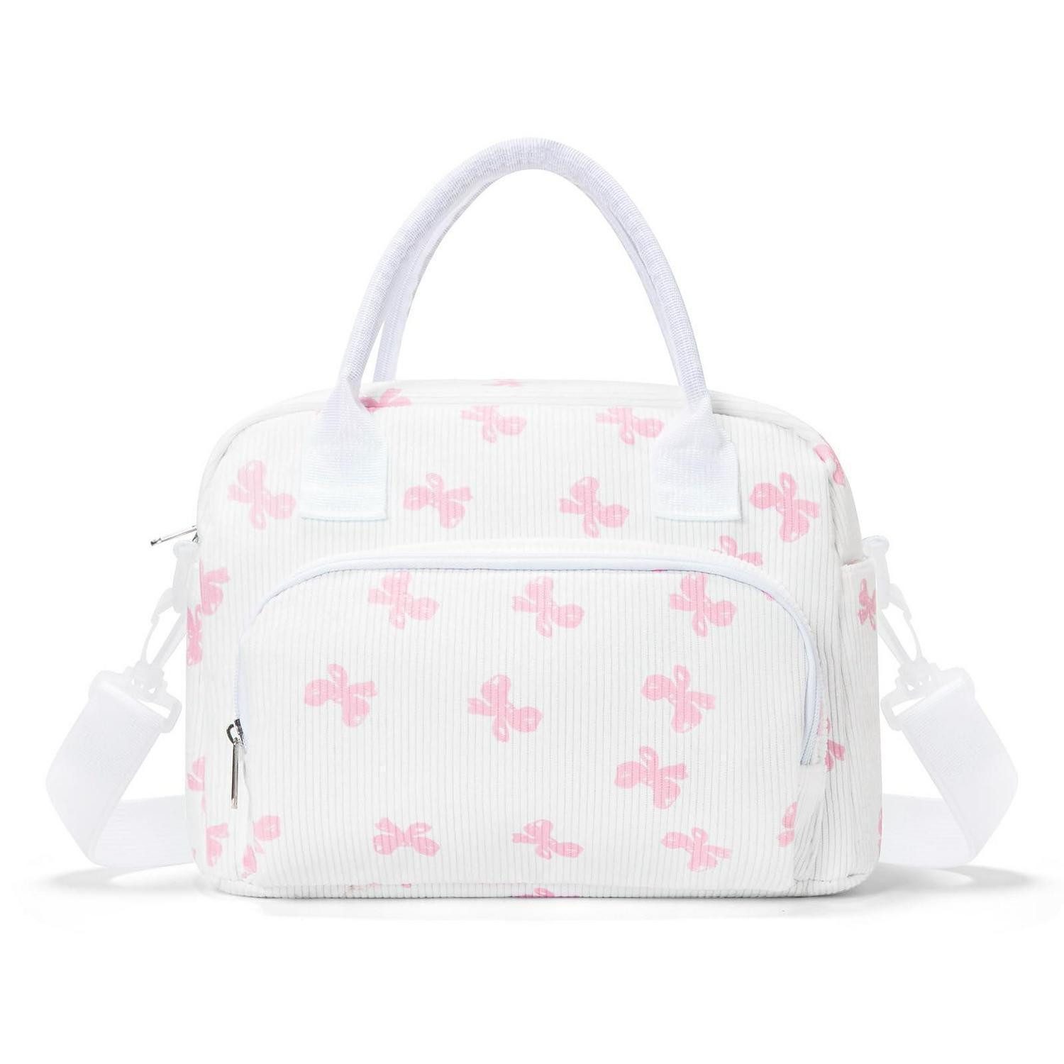 Kühltasche Kühltasche 12L Lunchtasche Isoliertasche Schultergurte Rosa Schleife