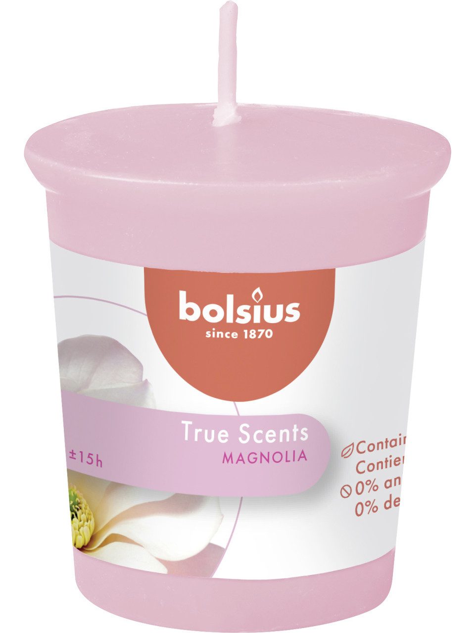 Bolsius Duftkerze Bolsius Duftkerze Magnolie, Höhe 5,3 cm, Ø 4,5 cm