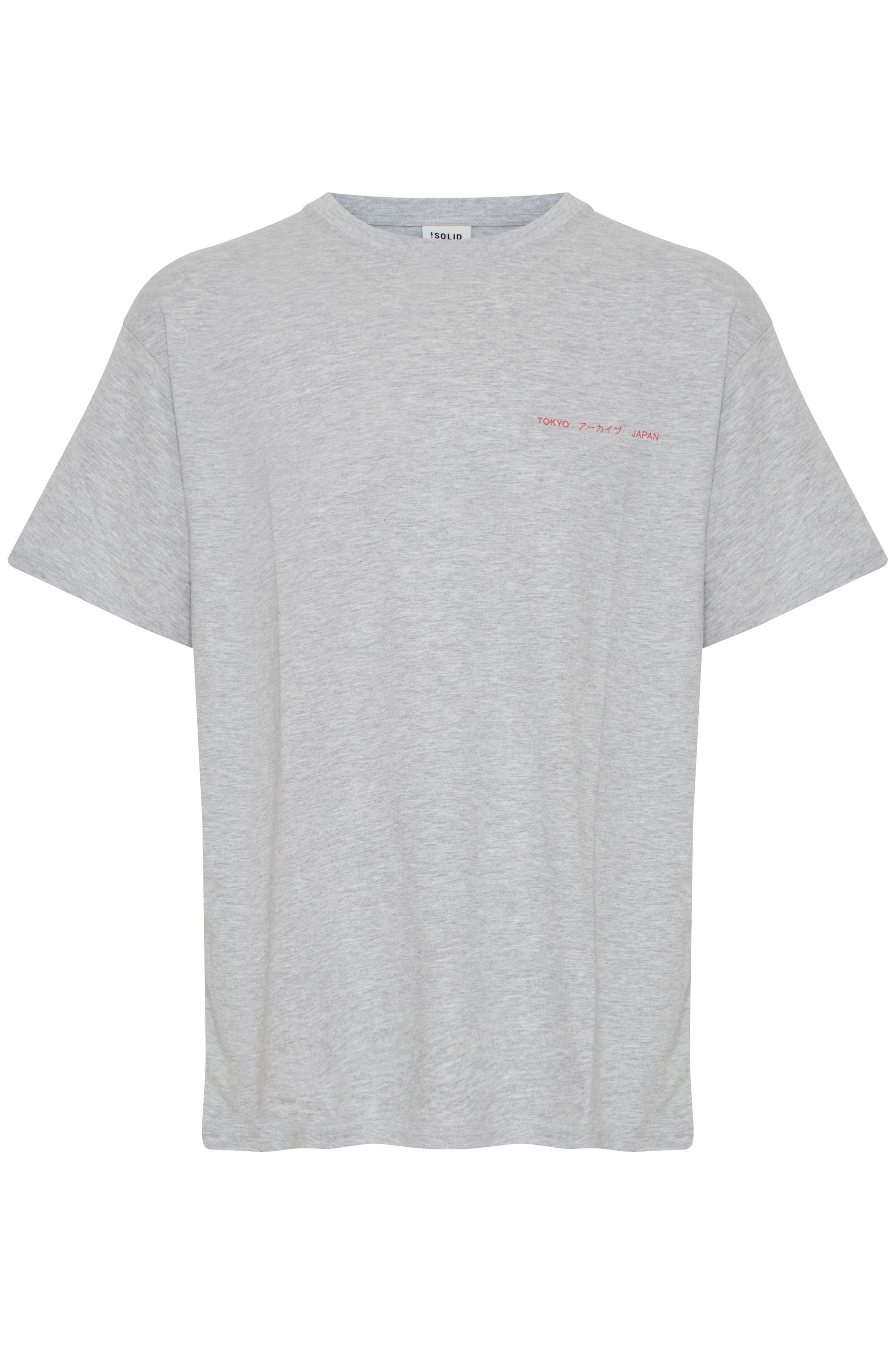 T-Shirt Grey - !Solid Light Melange (1541011) 21107524 SDEzri