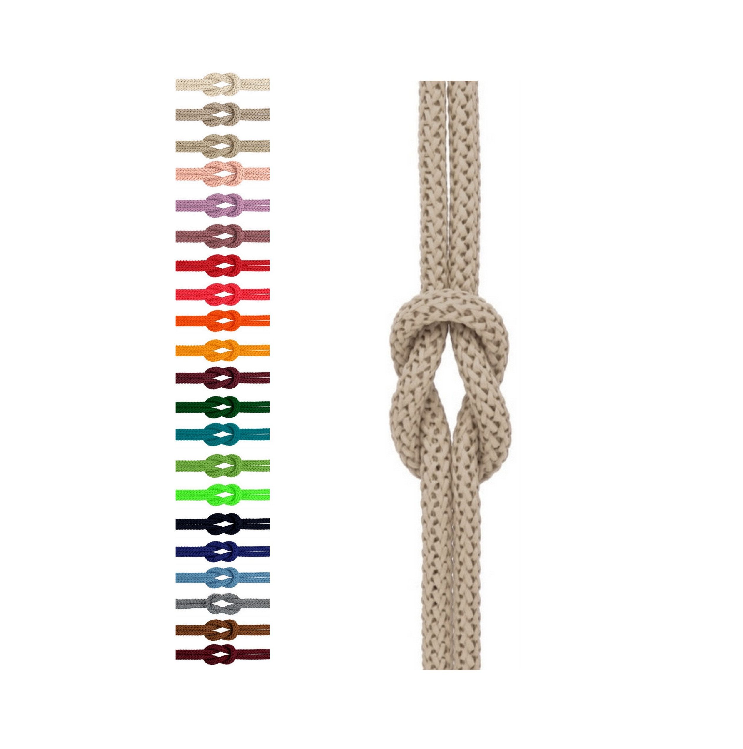 PaulZdrada Kordel 5 m Kordelschnur Geflochten Polyester dehnbar Rund Ø 6 mm Deko Seil