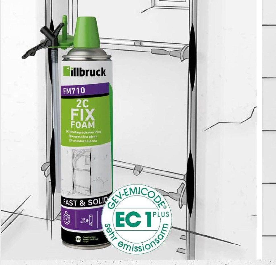 ILLBRUCK Bauschaumpistole illbruck FM710 2K Montageschaum Plus 2C FIX FOAM 400 ml, 1-tlg.