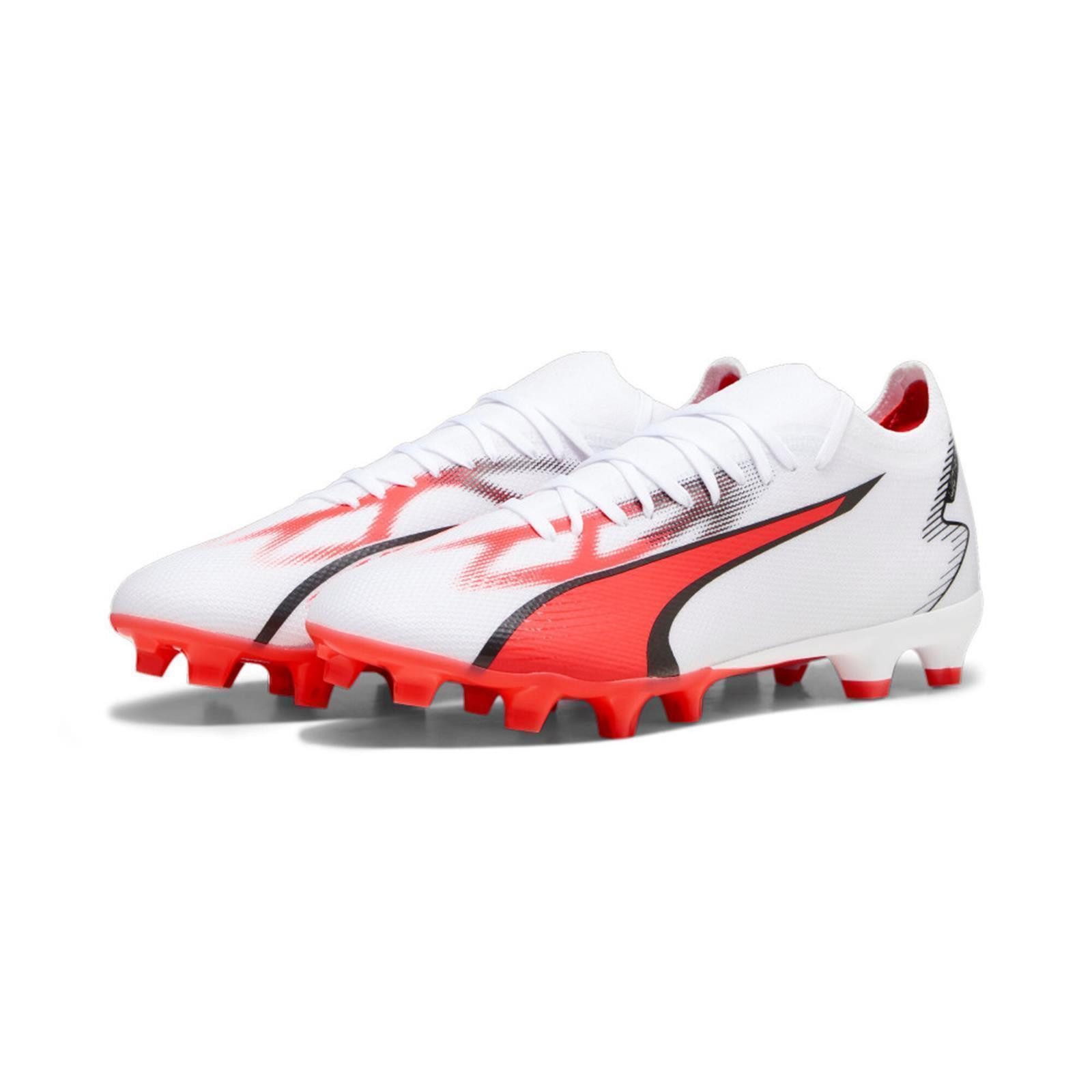 PUMA Puma ULTRA MATCH FG/AG White/Black/Fire Orchid Fußballschuh (Paar)