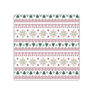 AVA Papierserviette, Servietten stoffähnlich 40x40cm Weihnachtsmotive 25 Stück Rot / Grün