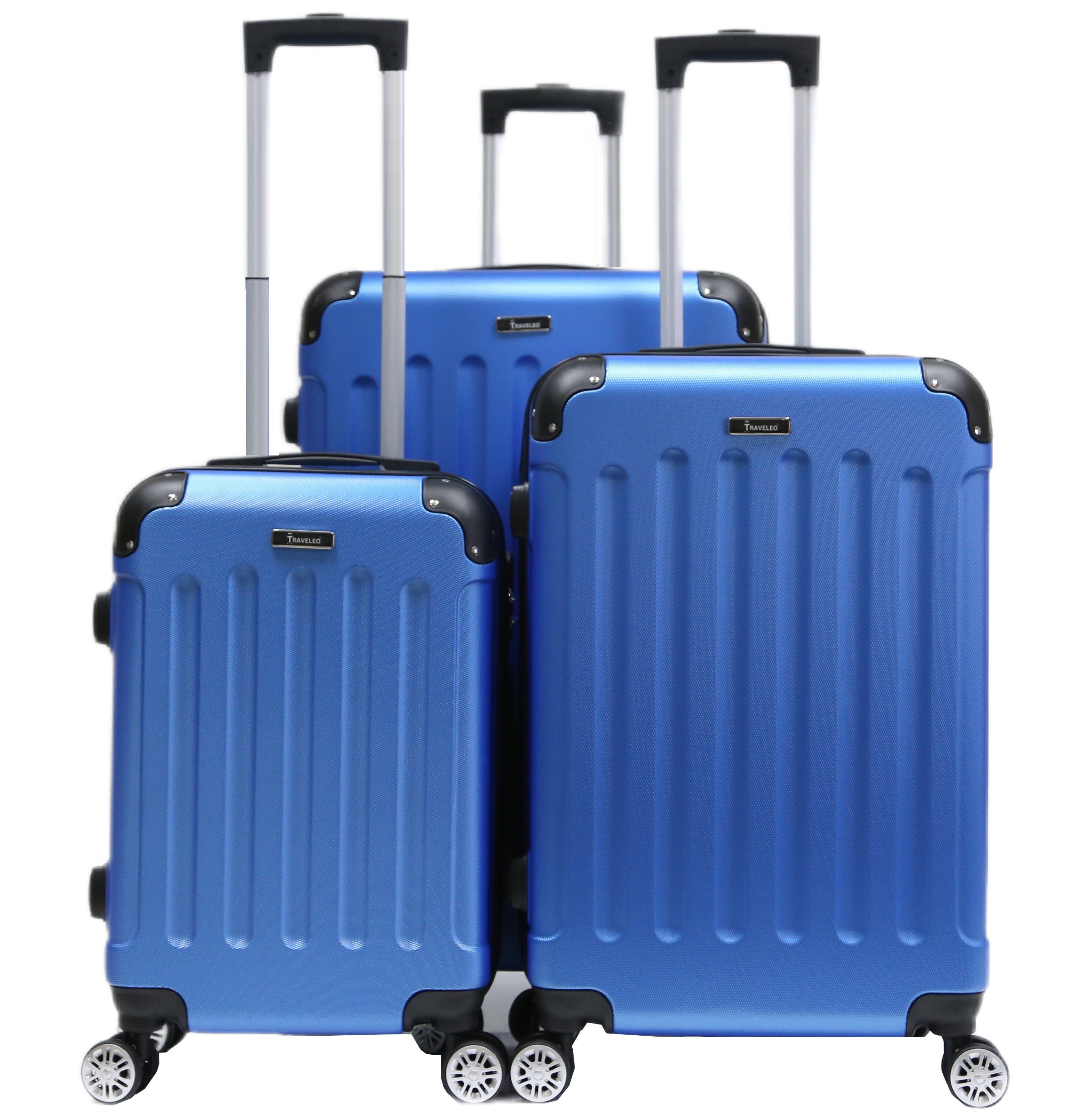KESSMANN Kofferset Hartschalenkoffer Set 3 Teilig Kofferset SM L XL mittel groß Koffer, 4