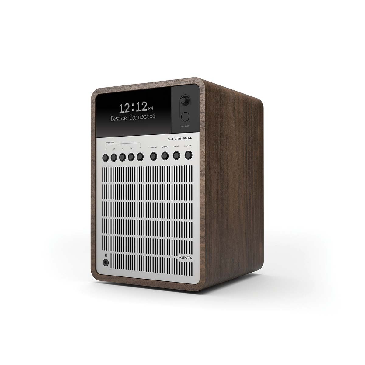 Revo 641141 Radio (DAB+ Radio, 10 W, Bluetooth, DAB+/FM Radio, Lautsprecher im Holzgehäuse & OLED-Display)