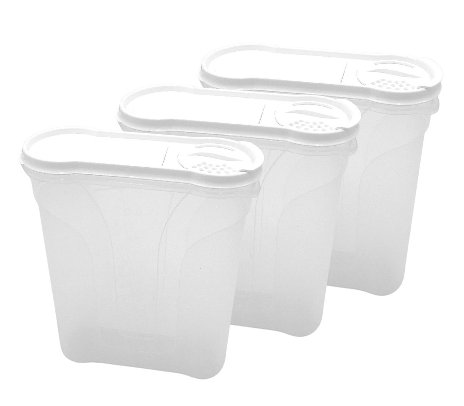 BURI Vorratsdose Rival Schüttdosen-Set 4 Liter weiß Aufbewahrungsdosen Vorratsdose Stre, Kunststoff