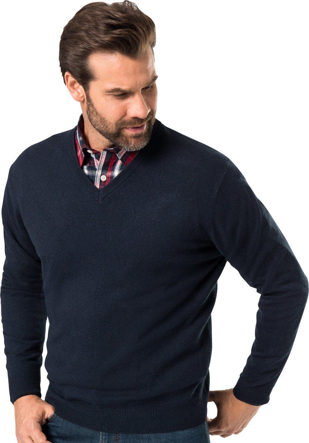 Royal Spencer V-Ausschnitt-Pullover Kaschmir-Seide, federleicht und temperaturregulierend