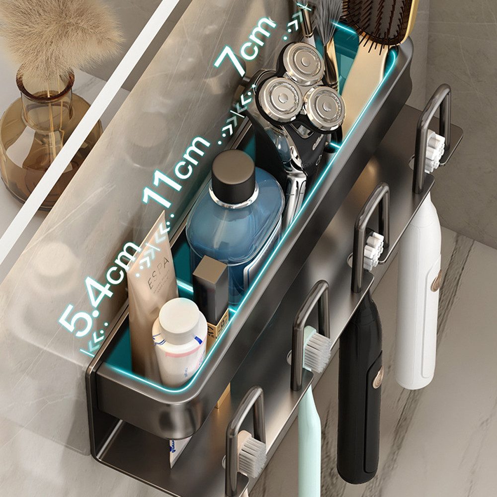 TUWENA Zahnbürstenhalter Zahnbürstenhalter,Zahnburstenhalterung Wand Ohne B günstig online kaufen