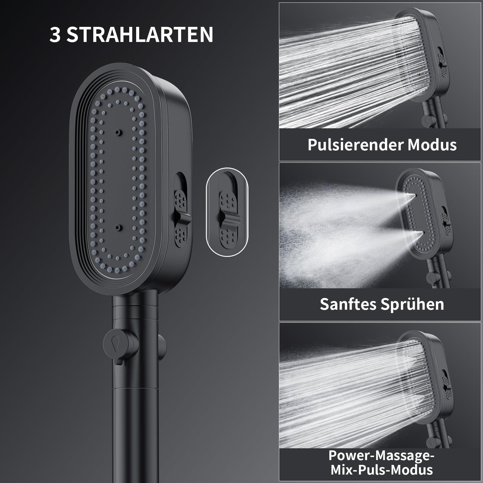 RWEUOQ Regenduschkopf Regenduschkopf Duschkopf,Hochdruck-Handbrause 5Sprühm günstig online kaufen