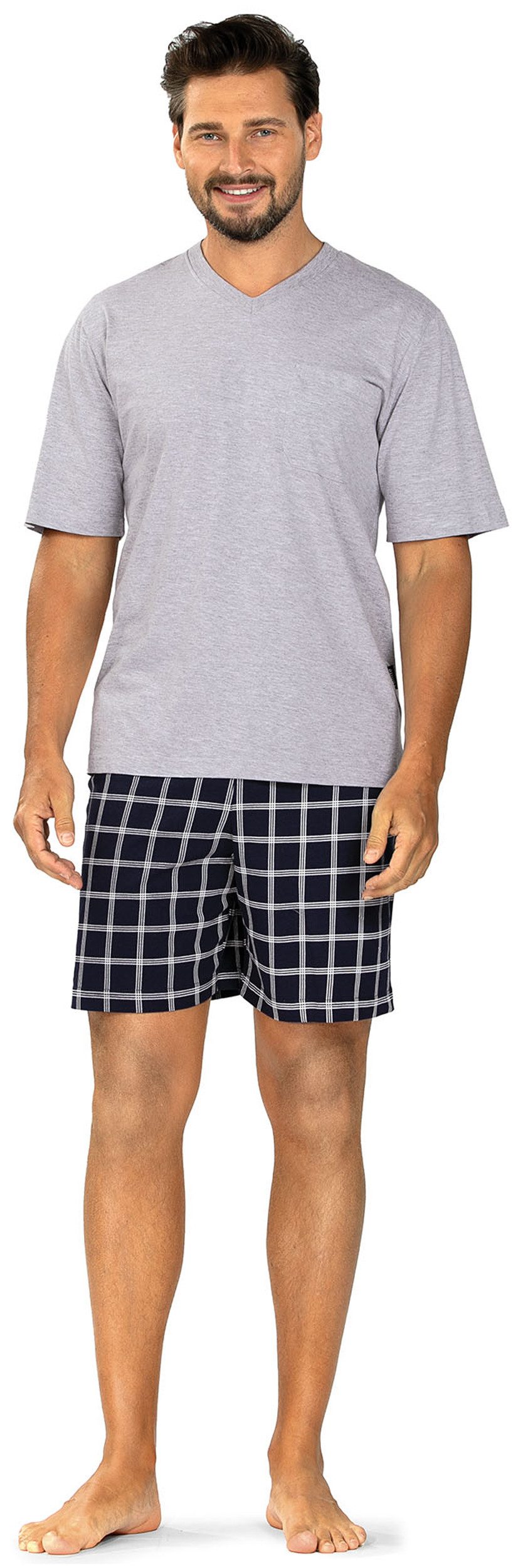 Comte Shorty Lunar Lounge (Set, 2 tlg., 2-teilig) Herren Pyjama kurz Shorty Kurzarm Baumwolle auch große Größen