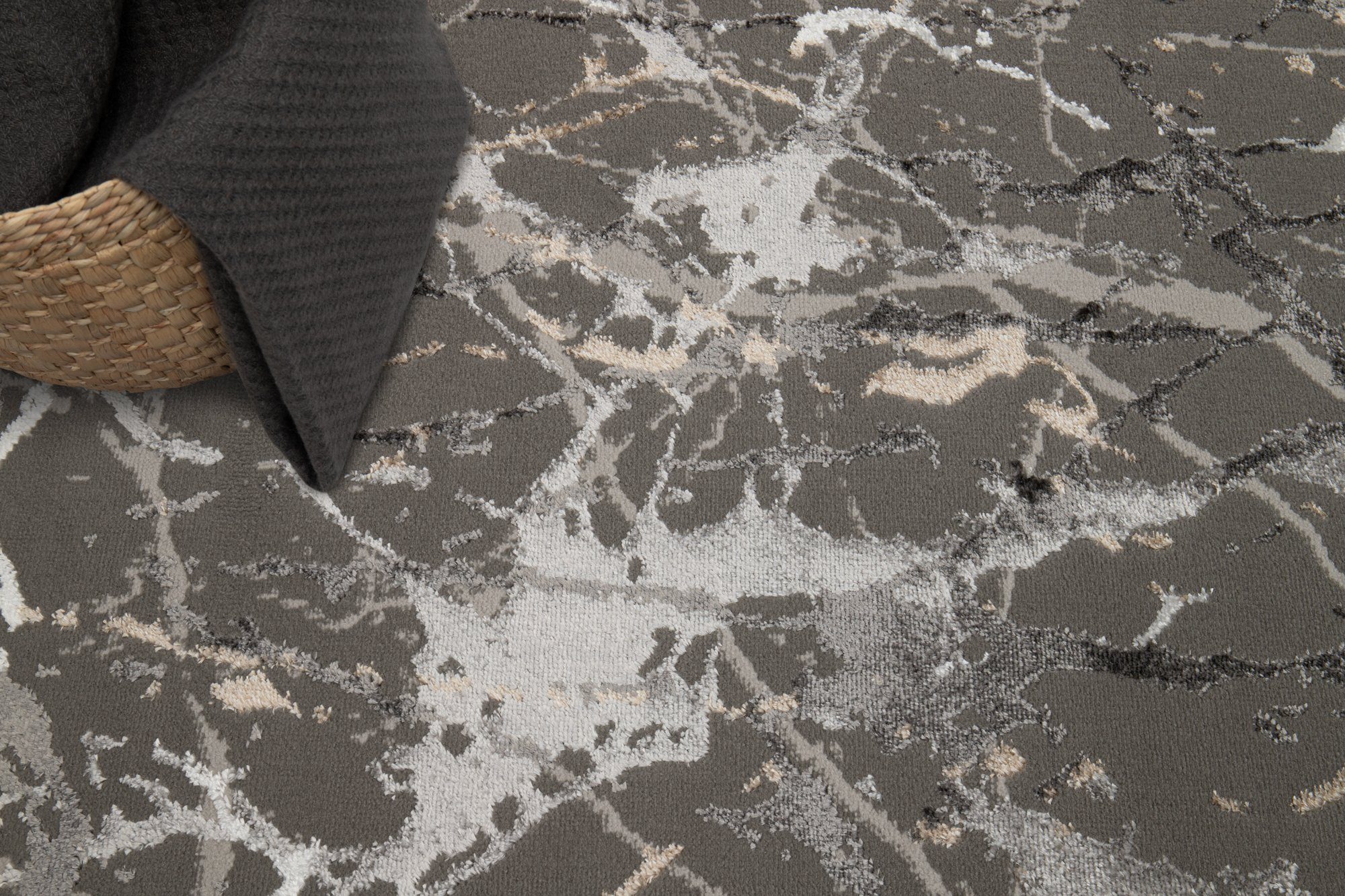 Tapiso Designteppich CRYSTAL, rechteckig, Höhe: 8 mm, Kurzflor mit Schimmereffekt, Wohnzimmer Schlafzimmer Esszimmer