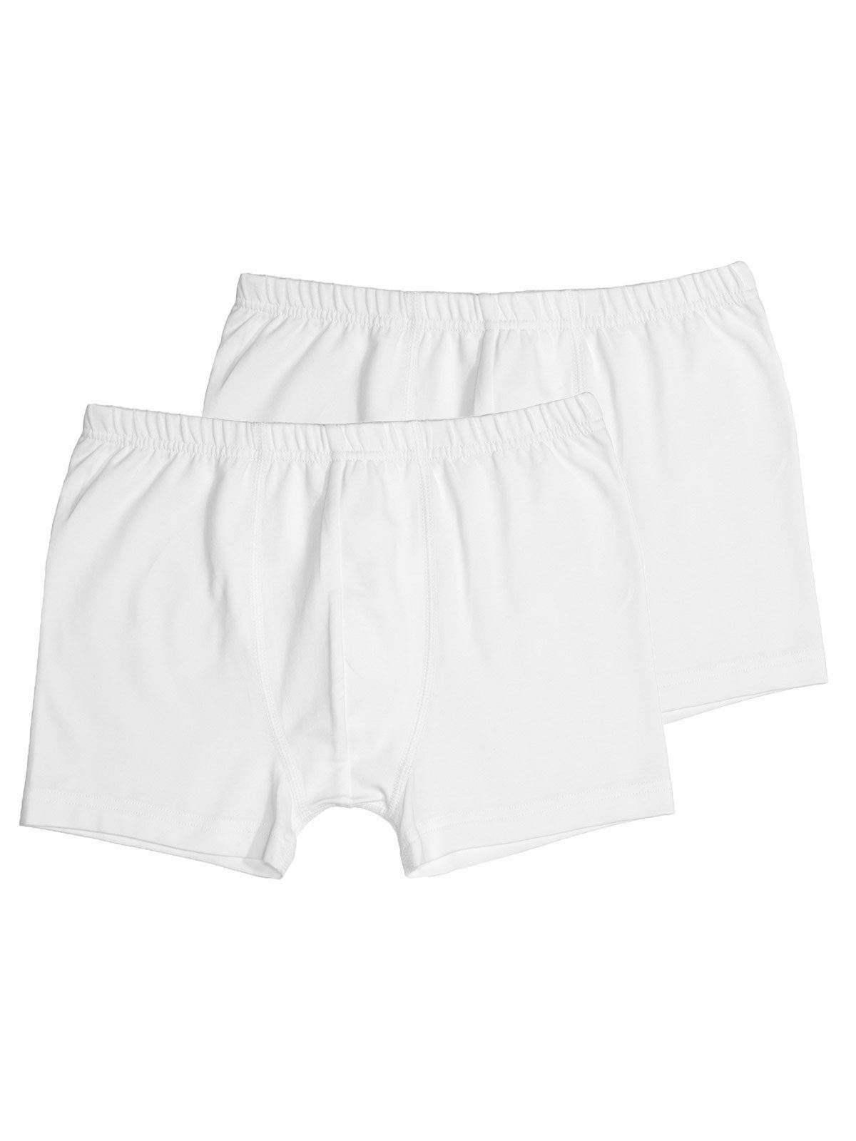 Sweety for Kids Boxershorts 2er Sparpack Knaben Retro Shorts Single Jersey (Spar-Set, 2-St) hohe Markenqualität weiss