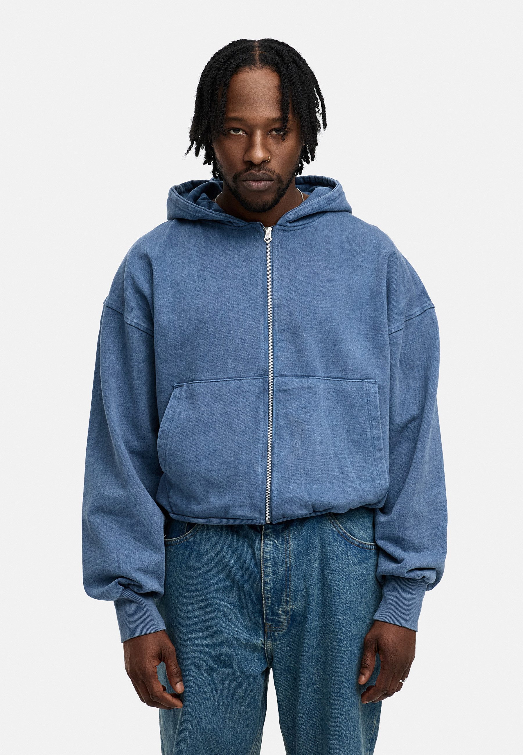 BEHYPE STUDIOS Kapuzensweatjacke IM OVERSIZE BOXY-FIT, ZIPPER-HOODIE Herren Zip-Thru Sweatjacke Kapuzenpullover Kapuzen-Sweatshirt Sweater