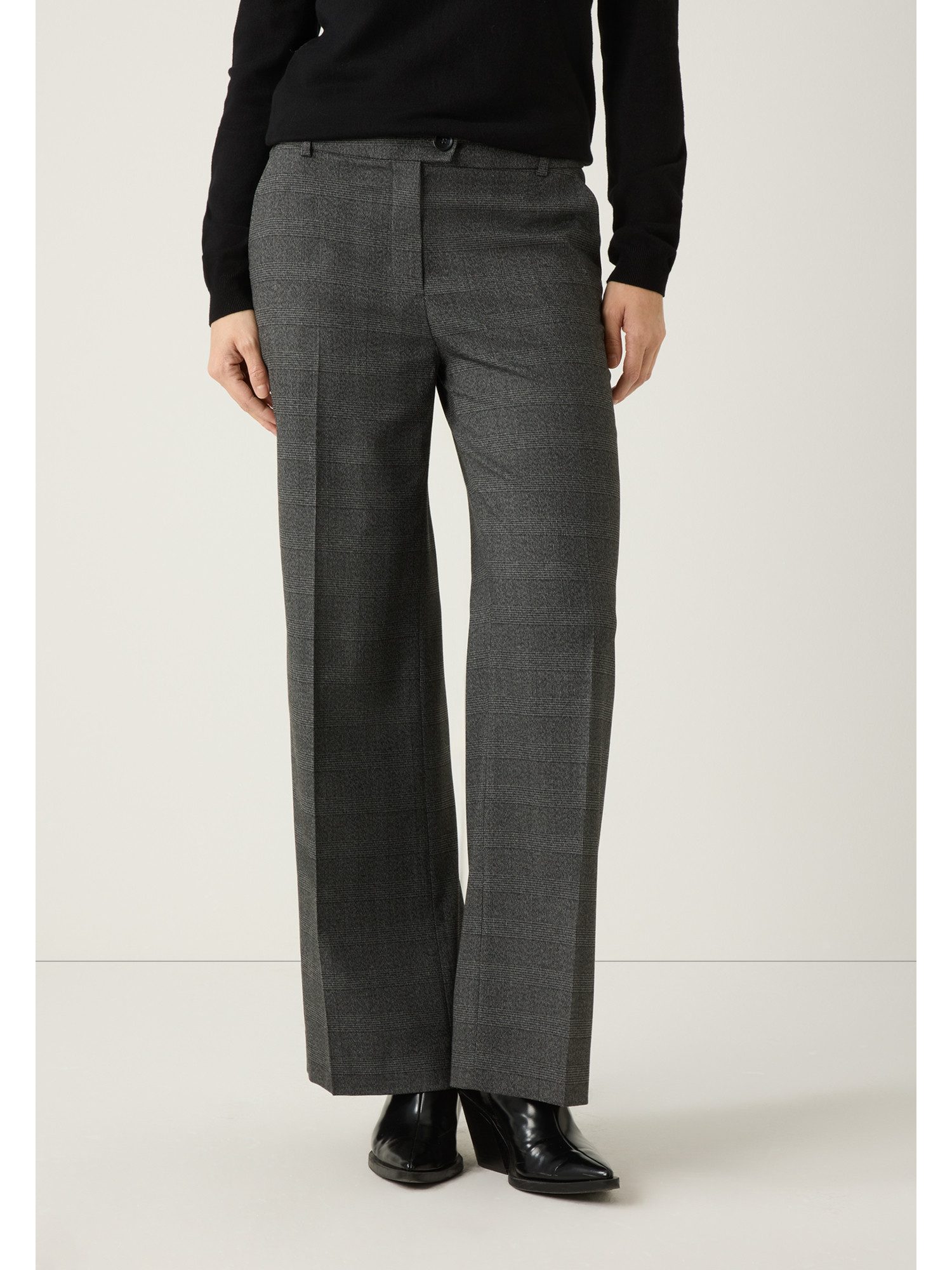 MORE&MORE Stoffhose karierte Stretch-Hose, Viskosemischung günstig online kaufen