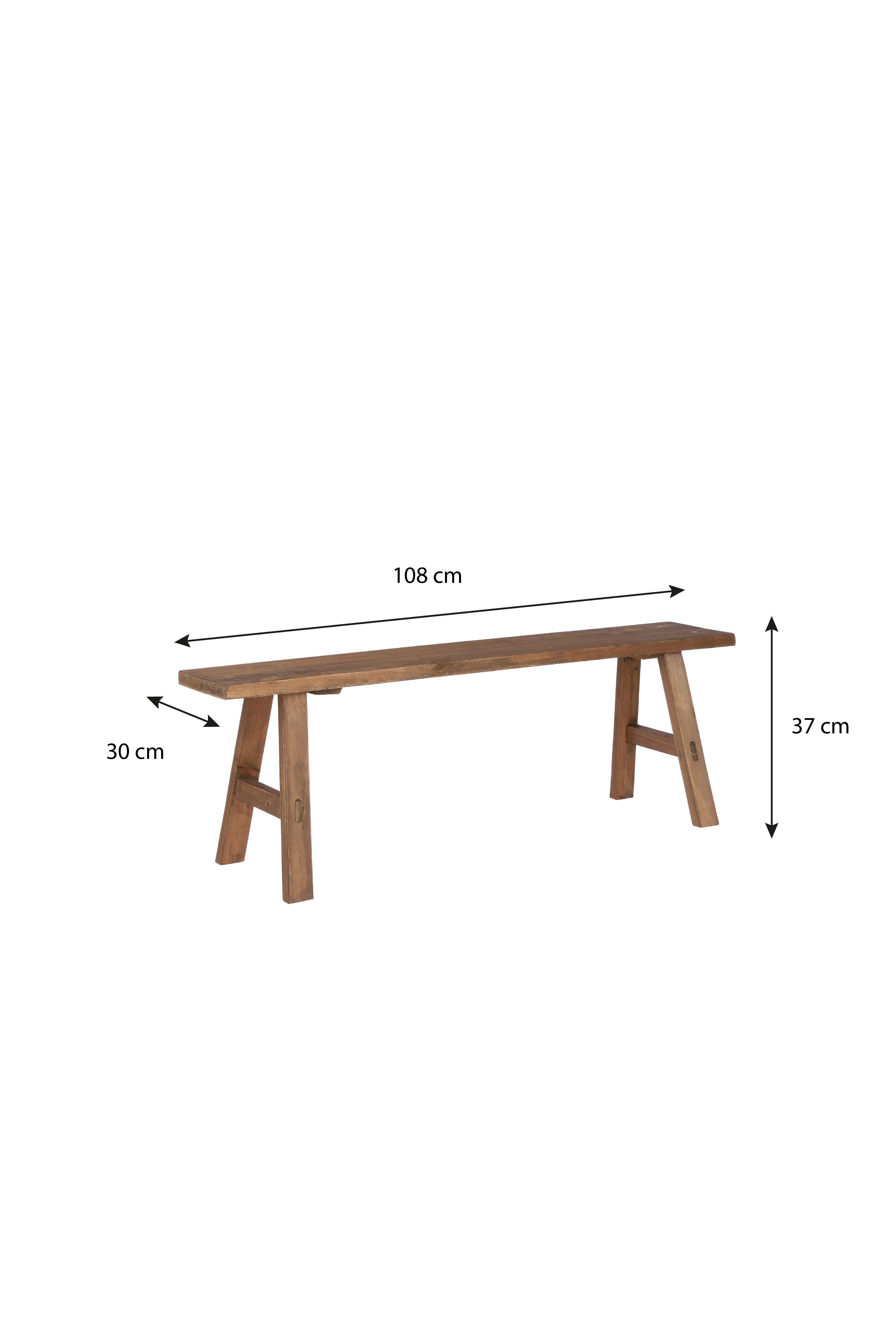 Mica Decorations Sofa Mica Decorations Bold Bank recyceltes Holz braun - l108xb29,5xh36,5cm – Bild 2 von 5