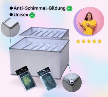 Hadoola Aufbewahrungsbox (4 St., Premium Mesh Aufbewahrungsbox Kleiderschrank im Doppelpack), Organizer Kleiderschrank Schubladen Ordnungssystem für Kleidung