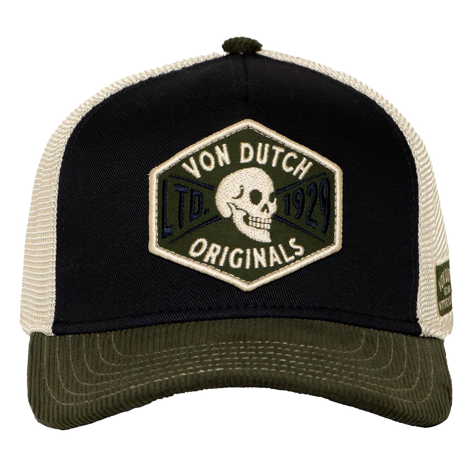 Von Dutch Baseball Cap Cap Semi Curved mit aufgenähten Patch