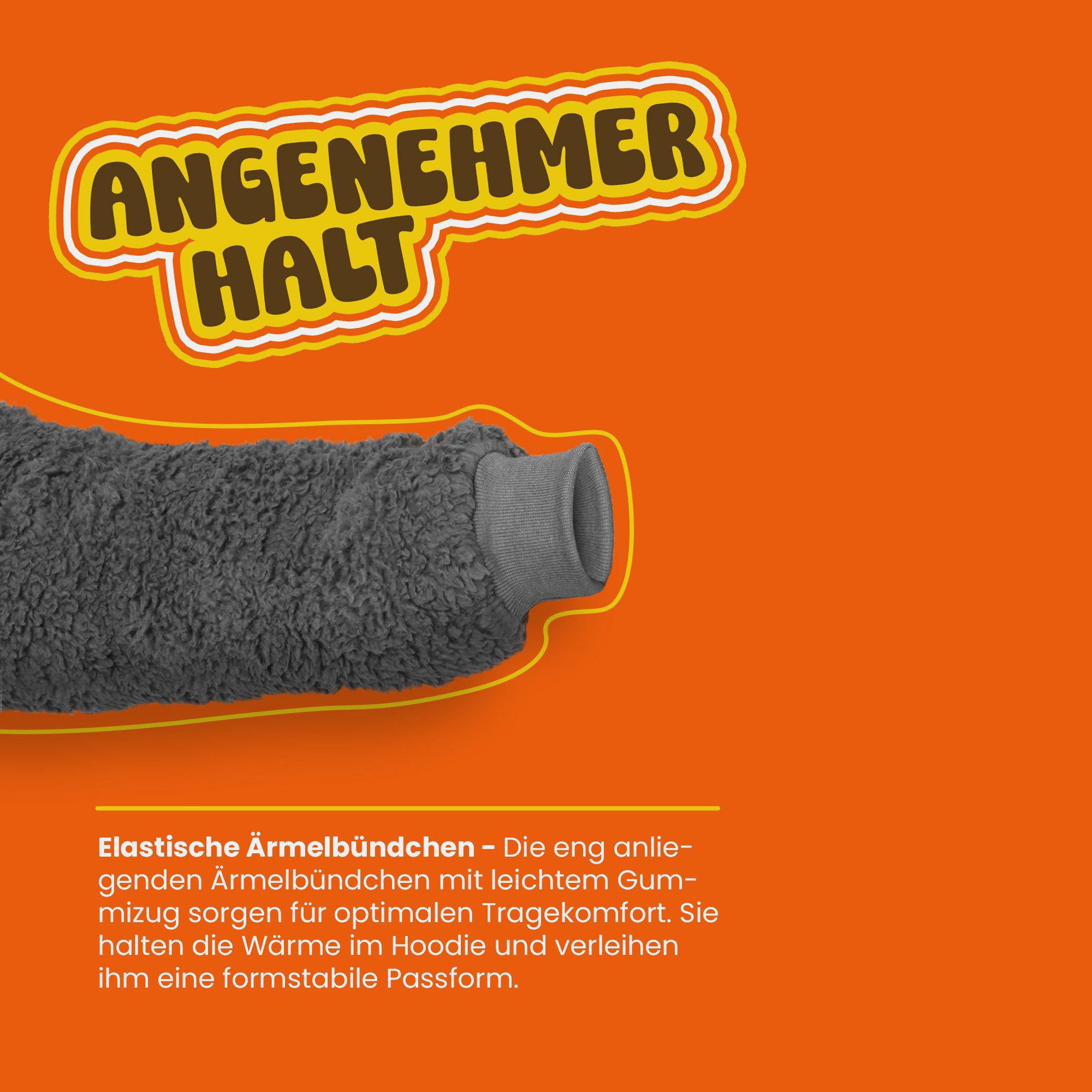 hemmy Fashion Hoodie Kuschelhoodie Oversize Sherpa Fleece Kuscheldecke mit Ärmel / Kapuze, One Size