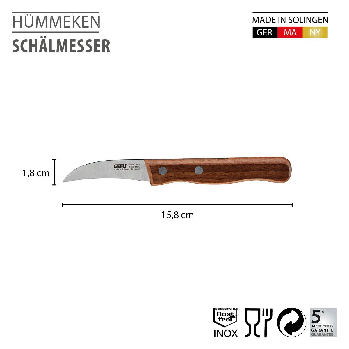 GEFU Schälmesser Schälmesser HÜMMEKEN