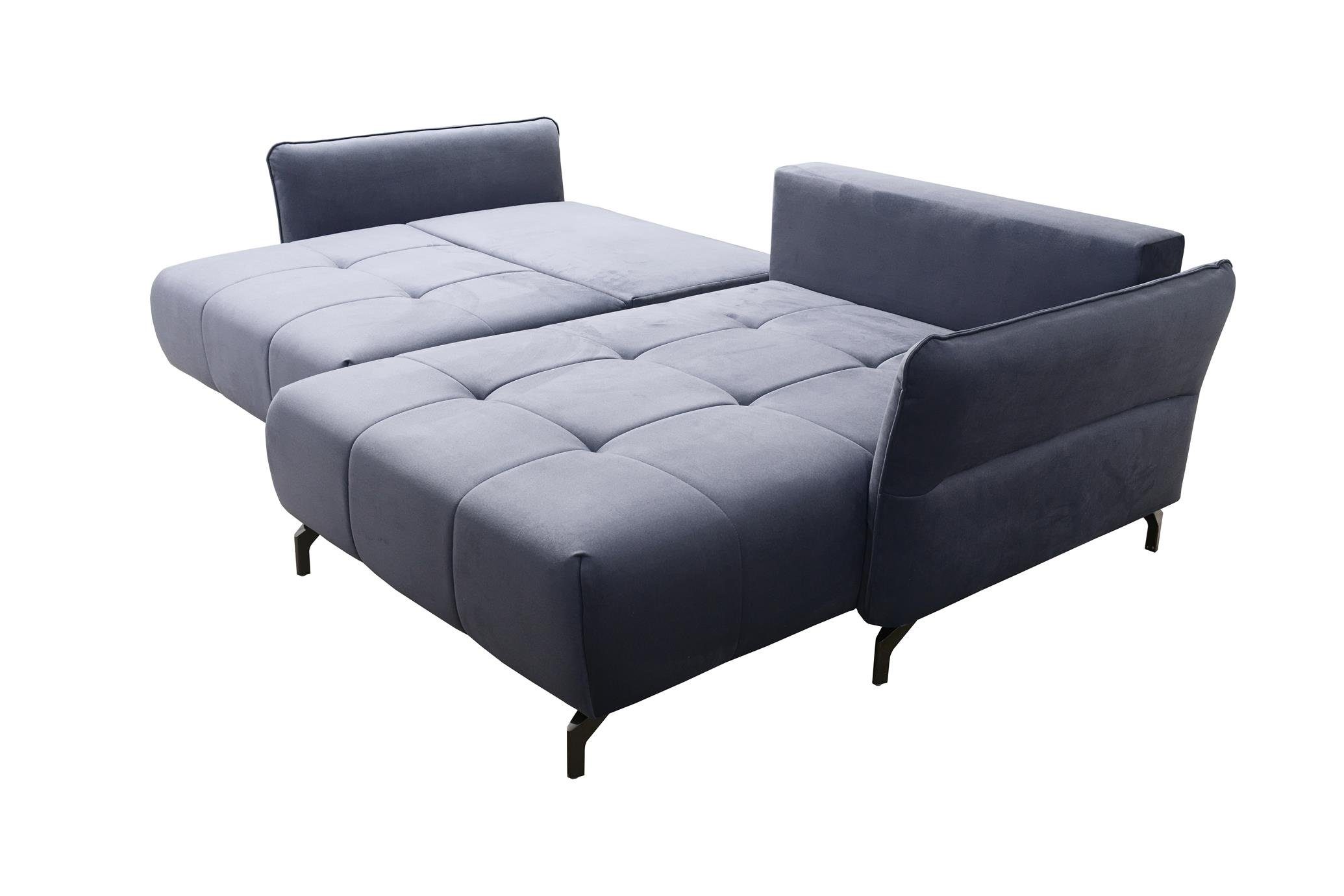 Furnix Ecksofa KAIROSS Sofa mit Bettkasten, 133 mit Liegefläche: Dunkelgrau ausziehbare 234 x cm EL22 Auswahl, Schlaffunktion