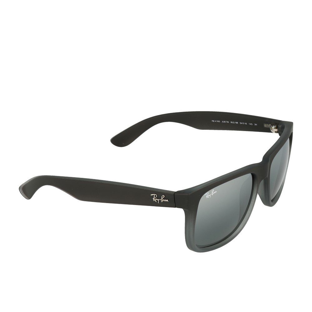Ray-Ban Sonnenbrille Ray-Ban Justin RB4165 852/88 Rubber Grey Clear Grey Mirror Silver