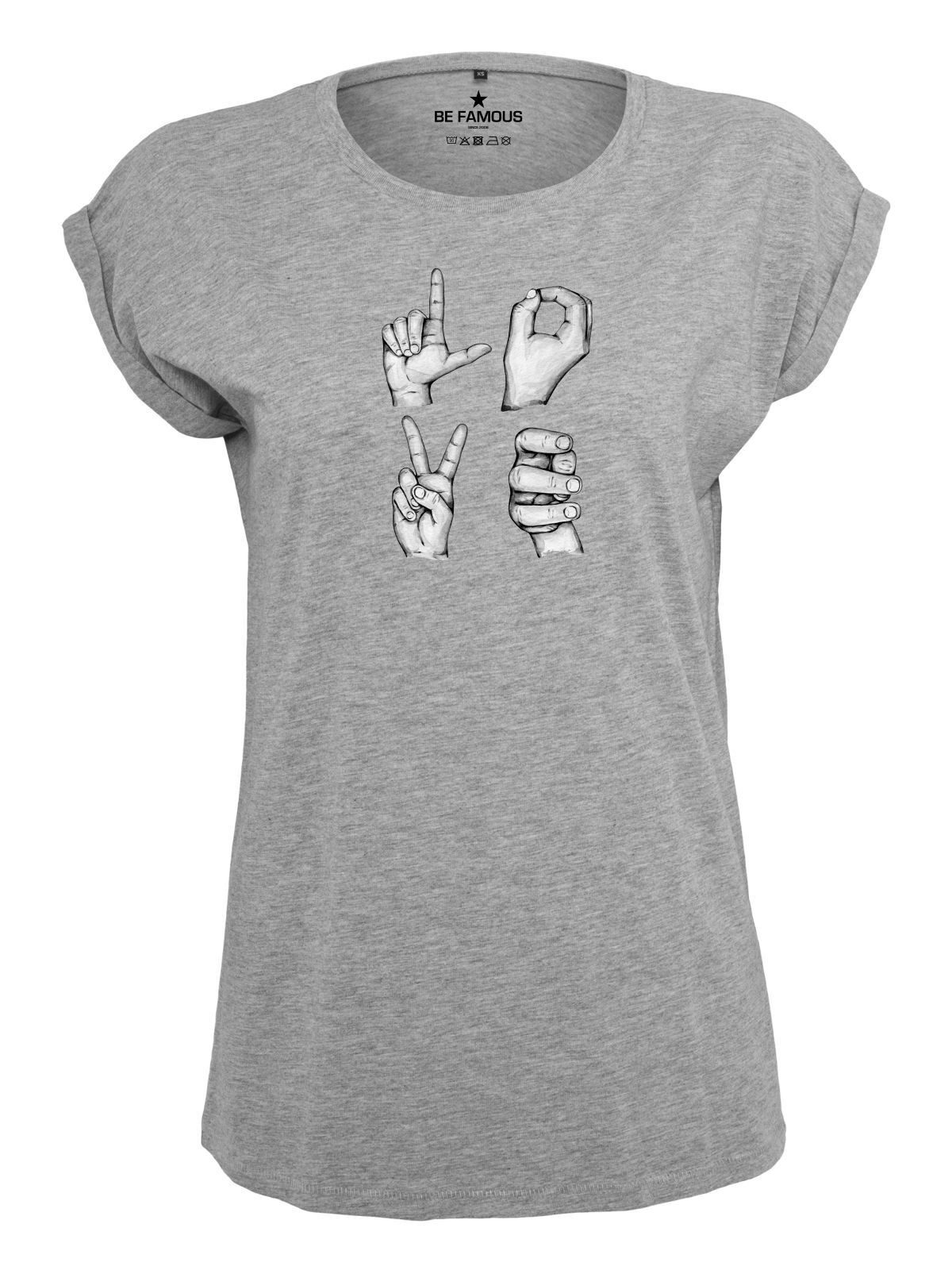 Be Famous Print-Shirt Classic Roll Up günstig online kaufen