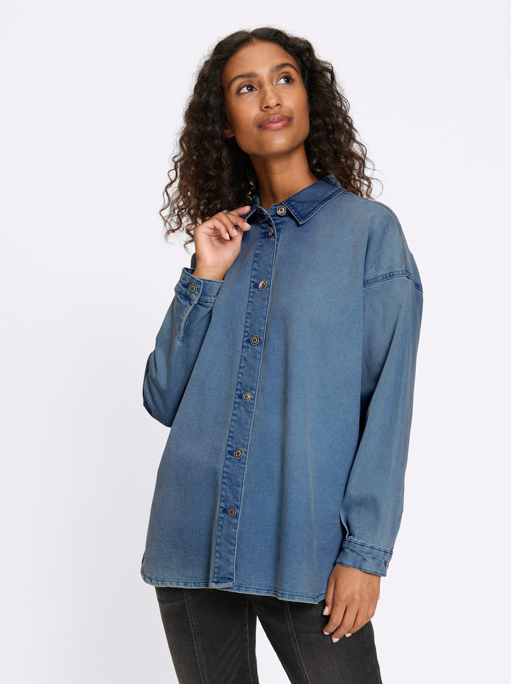 heine Klassische Bluse Jeansbluse . günstig online kaufen