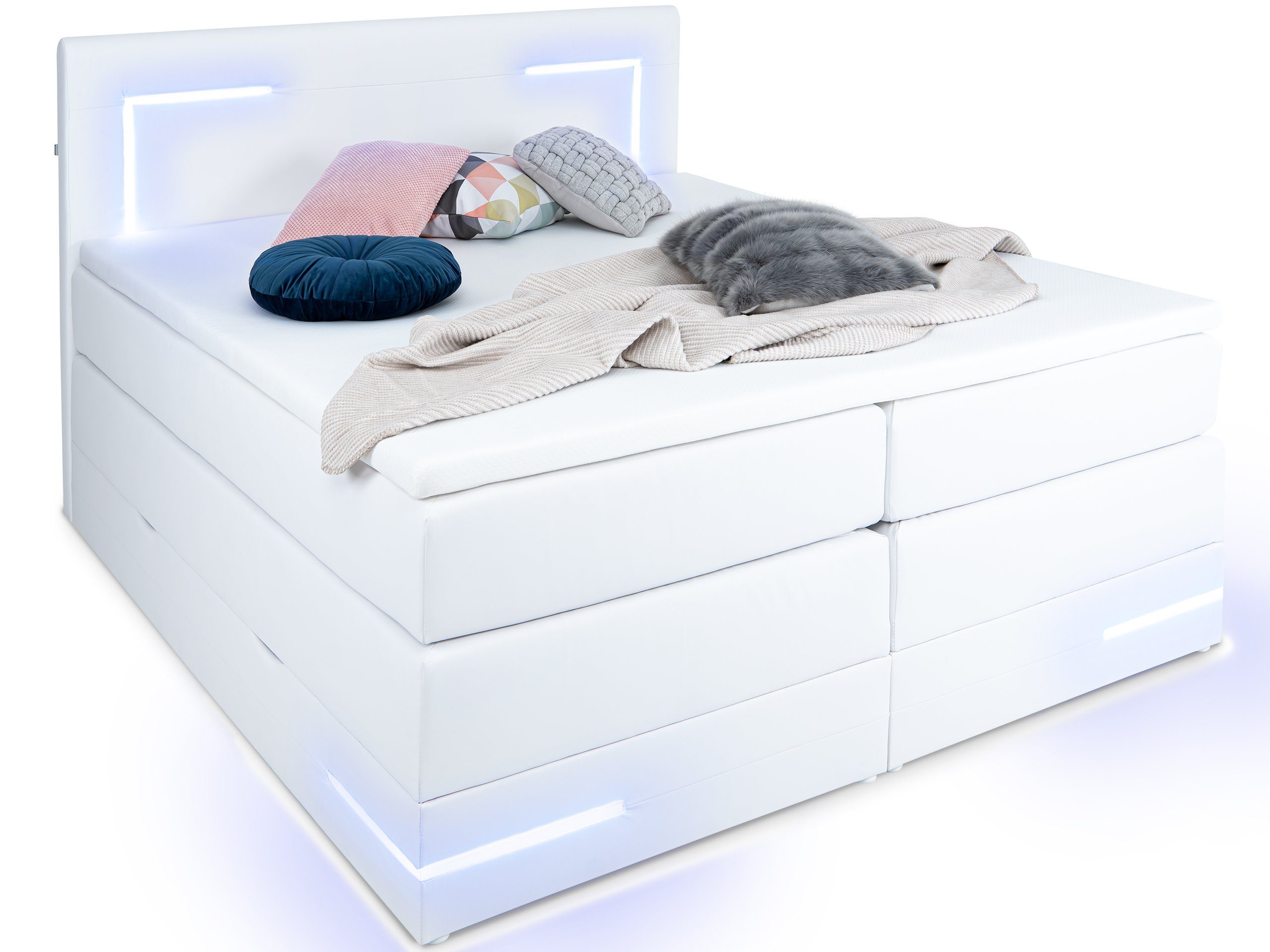 wonello Boxspringbett Lights 2.0, mit LED günstig online kaufen