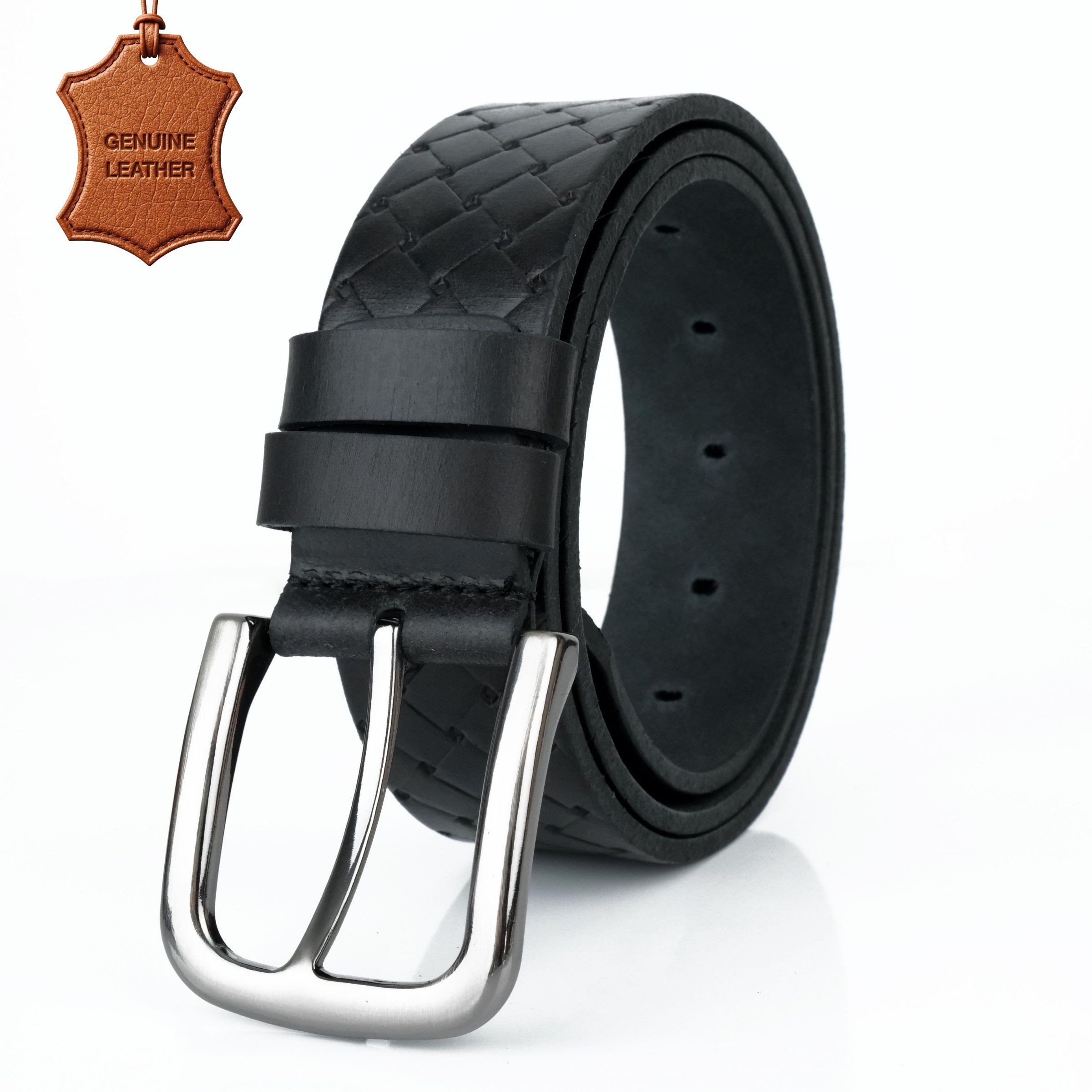 herémood Ledergürtel Gürtel Herren 4cm breit Ledergürtel Jeans Premium Geschenke für Männer (100 % Echtleder Gürtel handgefertigt, hochwertig verarbeitet, kürzbar, 1-St., Schwarz 110 cm – 4 cm breit – echtes, robustes Büffelleder, langlebig) Schwarzer Gürtel Herren – robust & edel, ideales Herrengeschenk