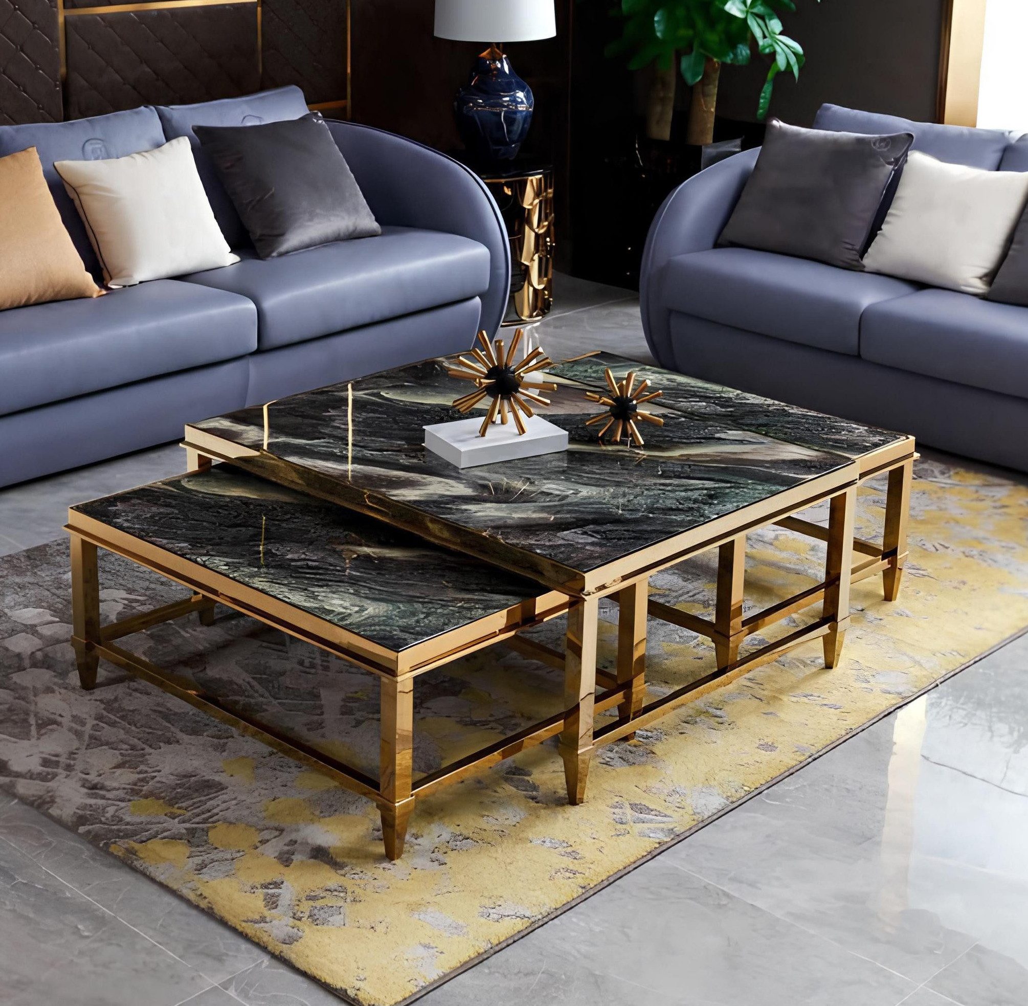 Xlmoebel Couchtisch Eleganter Designer-Tisch aus Holz mit klaren Linien (Couchtisch), Hergestellt in Europa