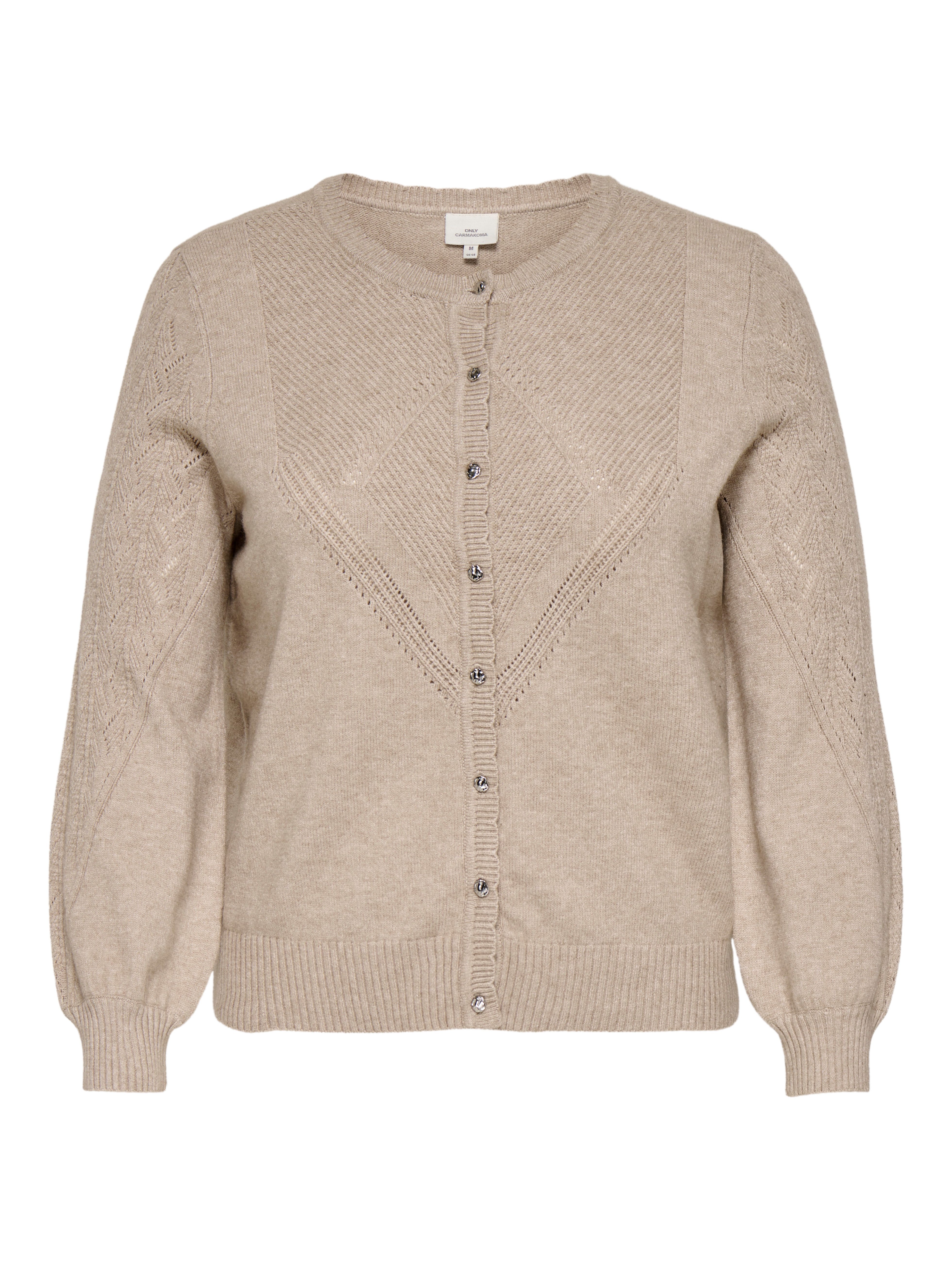 ONLY CARMAKOMA Strickjacke CARPRINCESS LS O-NECK CARDI NOOS Viskosemischung