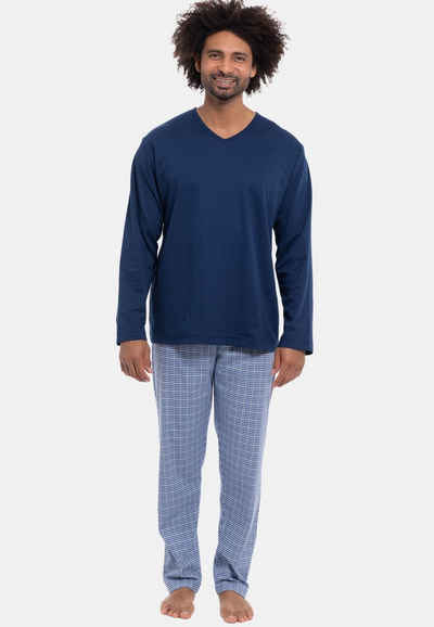 Mey Pyjama Lounge - Nightwear (Set, 2 tlg) Schlafanzug - Baumwolle - Langarm-Shirt und lange Hose im Set