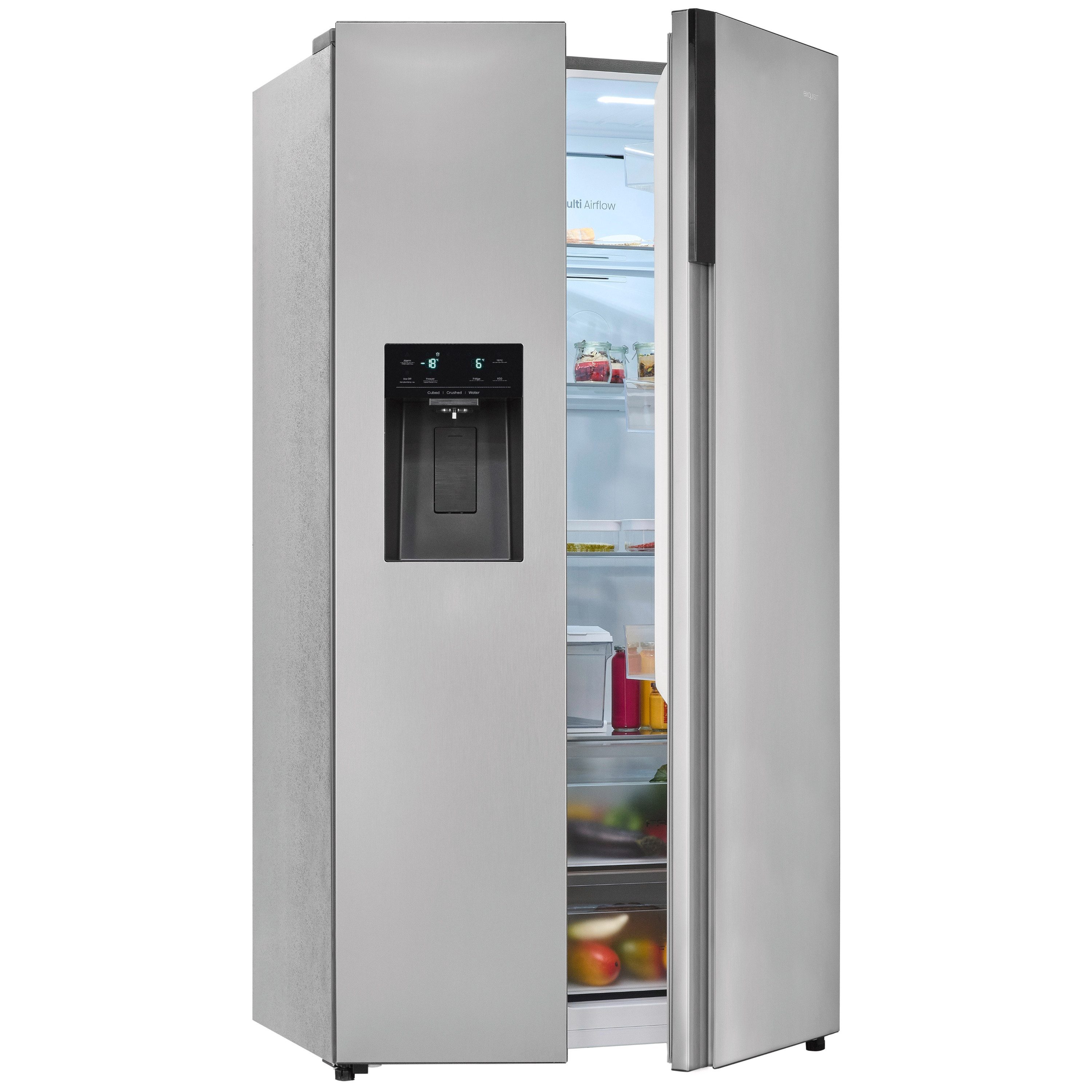 exquisit Side-by-Side SBS5530-CT-010C, 178,8 cm hoch, 91,1 cm breit, 528 l Nutzinhalt gesamt, 4 Sternefach, Energieklasse C, 37 dB