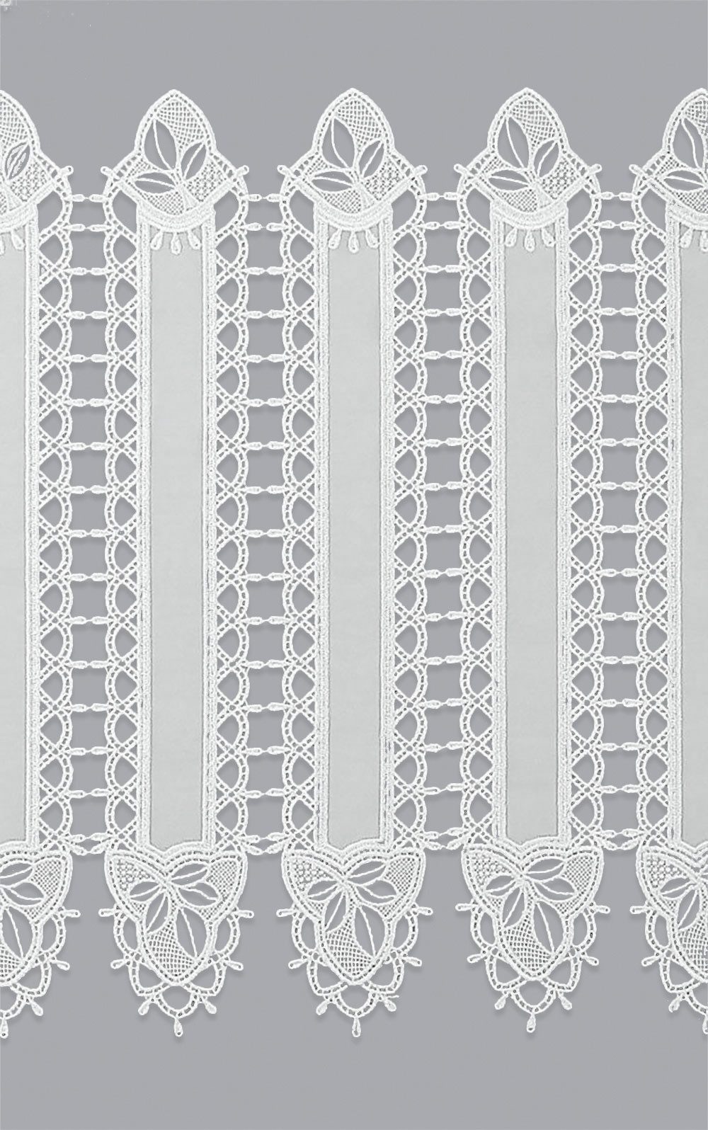 Plauener Spitze® Scheibengardine Rosenblätter (1 St), transparent, HxB 30x40.5cm