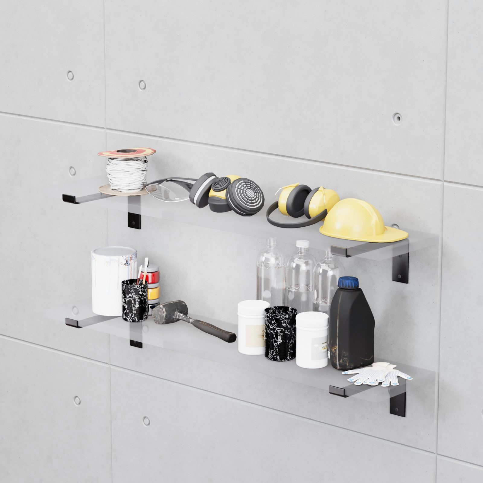 QLS Wandregalhalter 2 Stück verschiedene Formen, günstig online kaufen