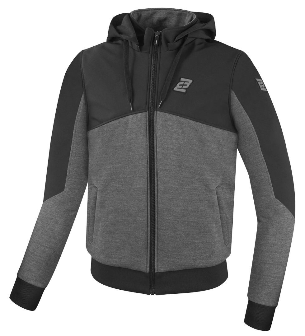 Bogotto Motorradjacke Finish-R Motorrad Zip Hoodie Rückenprotektor vorbereitet,Ellenbogenprotektoren enthalten,Schul