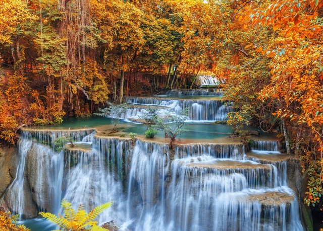 Papermoon Fototapete »Autumn Waterfall Thailand«, glatt-Otto