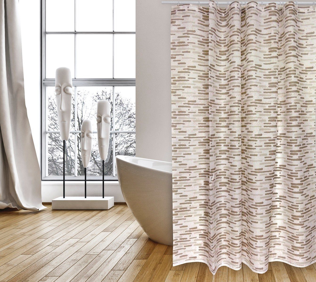 MSV Duschvorhang Cotexsa BRIQUE Breite 180 cm, Textil-Duschvorhang, Made in günstig online kaufen