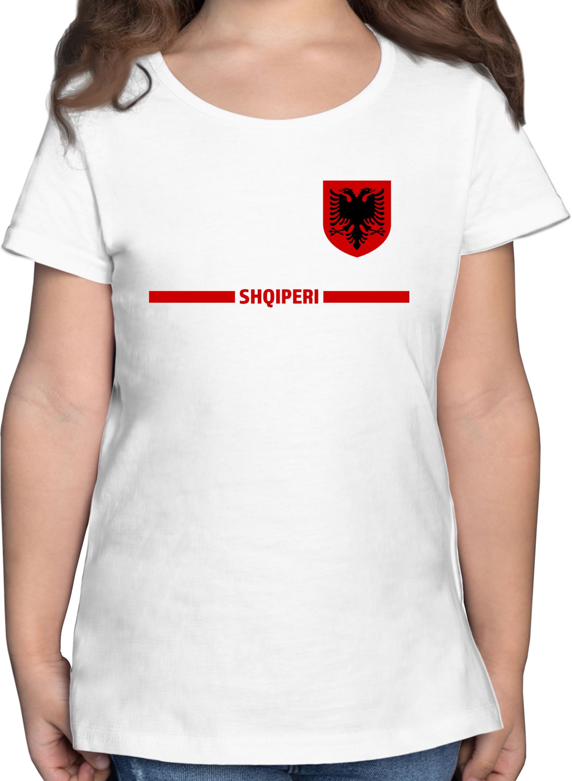 T-Shirt Albanien Trikot Wappen, Shqipëri mit Stolz, Albanisches Fan-Motiv