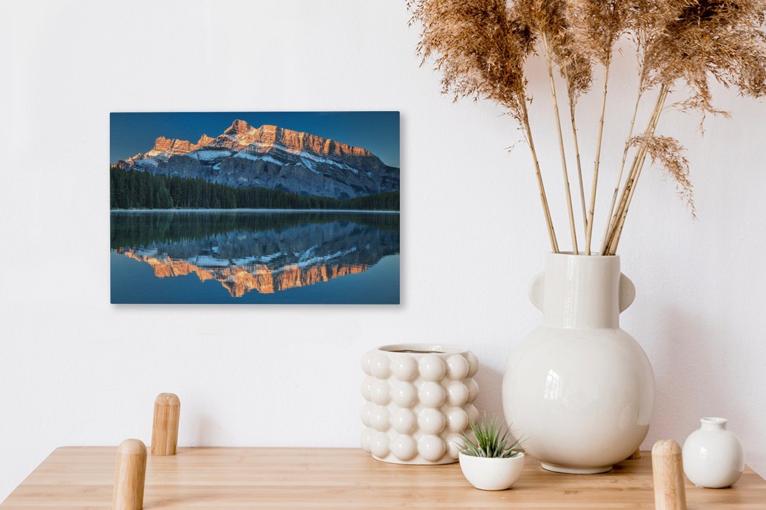 cm OneMillionCanvasses® Kanada, Wandbild 30x20 (1 Großer Leinwandbilder, im Leinwandbild Berg Wanddeko, Banff-Nationalpark St), in Aufhängefertig,