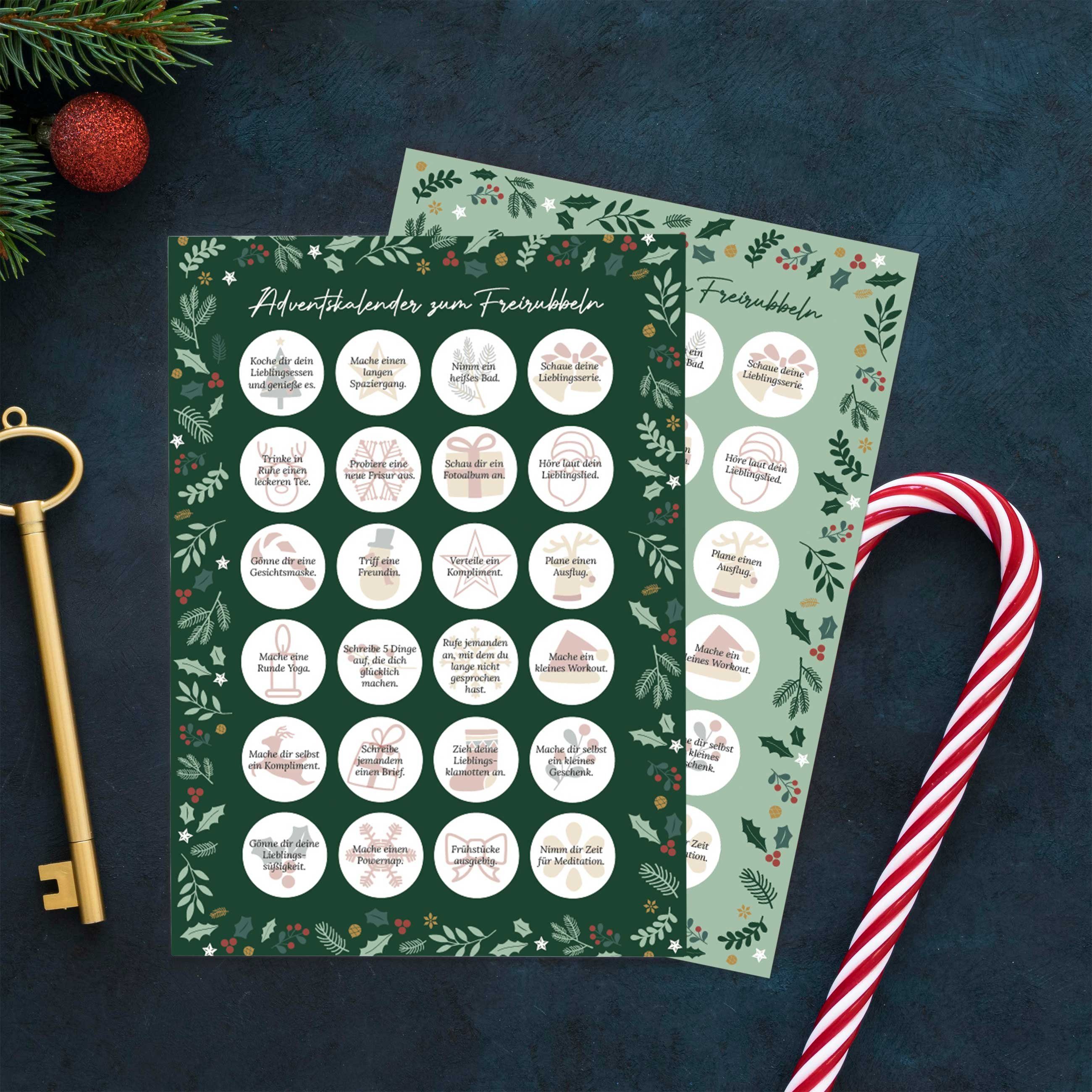 PAPIERDRACHEN Adventskalender Adventskalender zum Freirubbeln